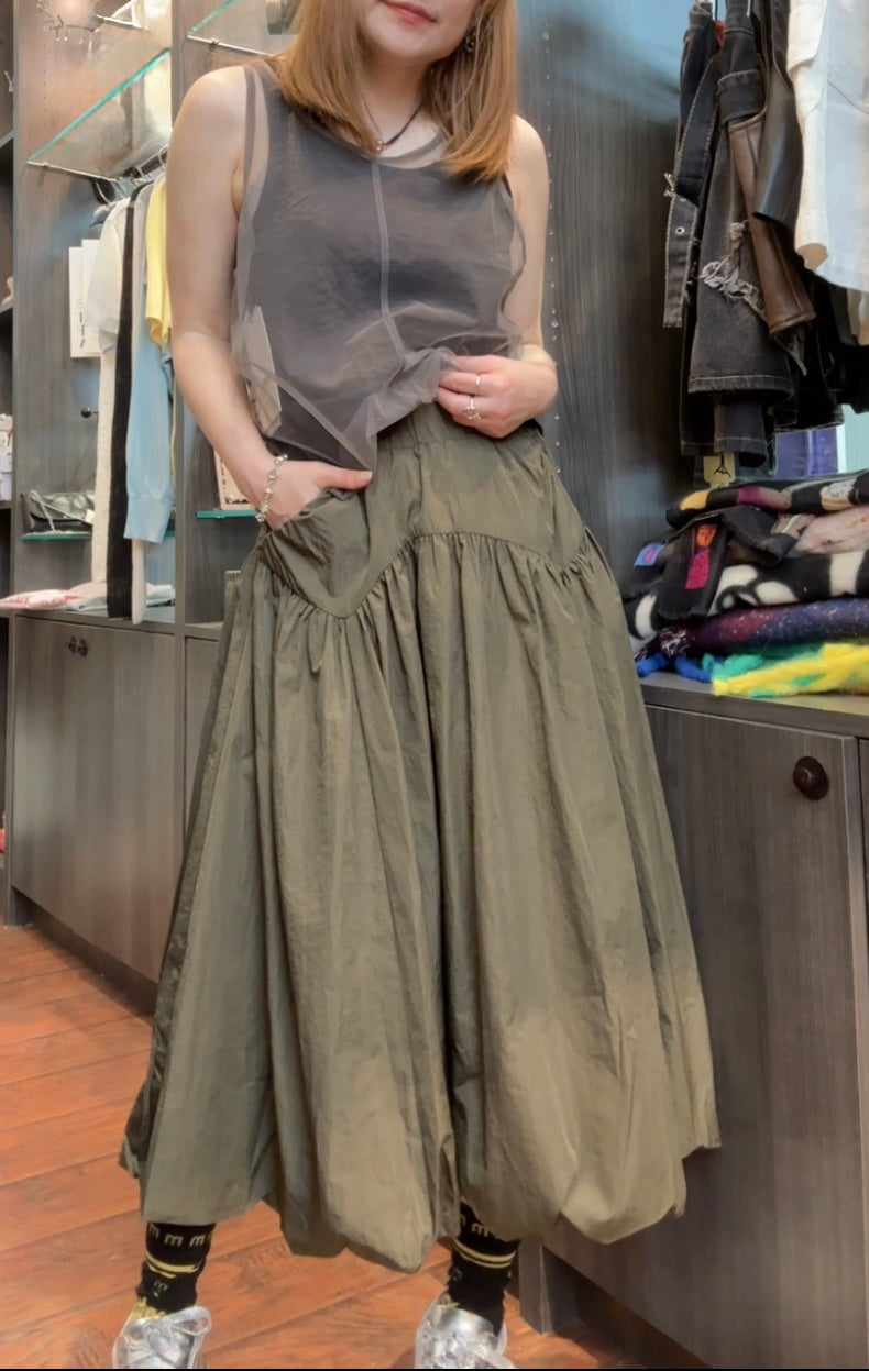 dark green skirt