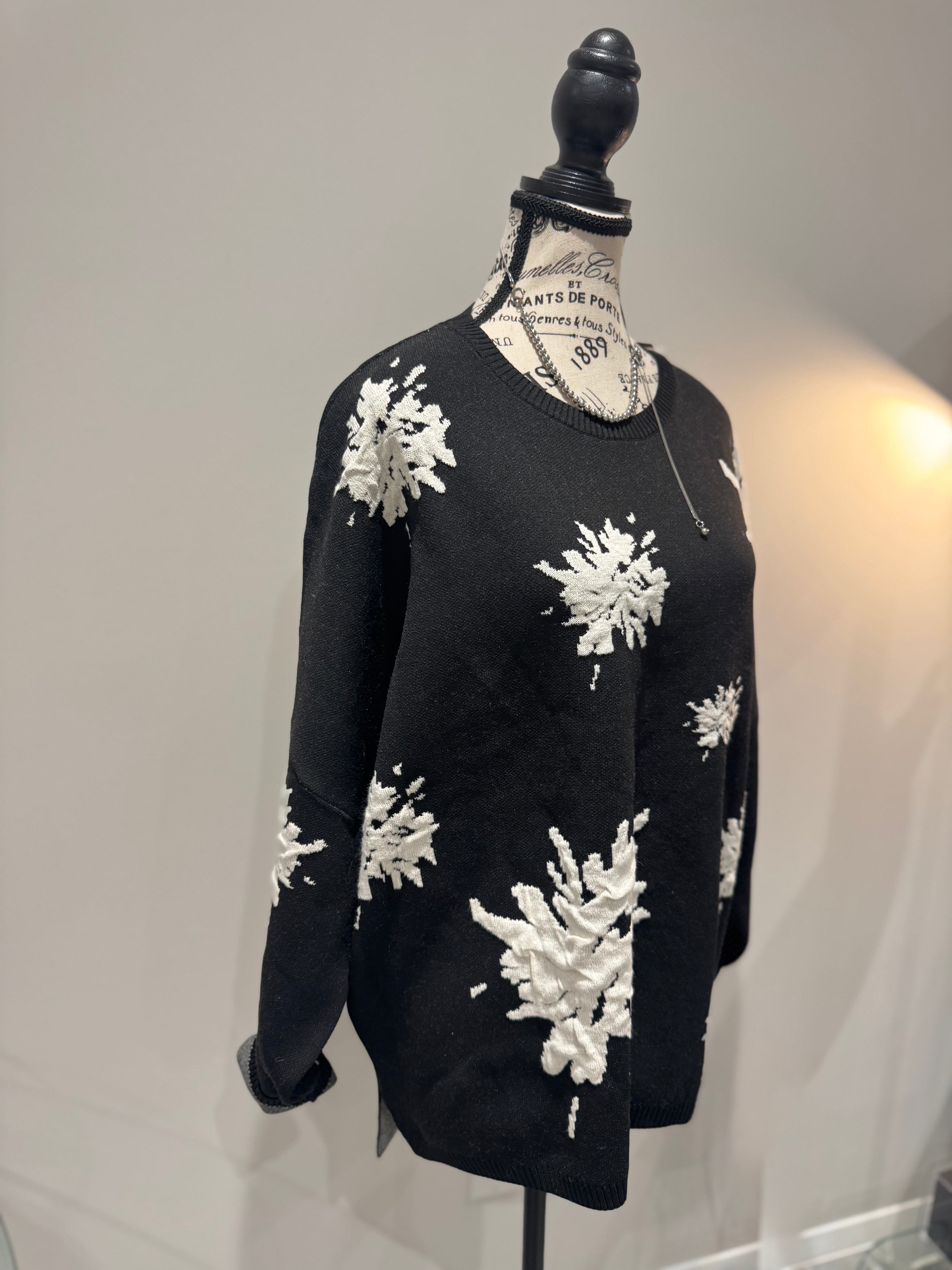 black knit top