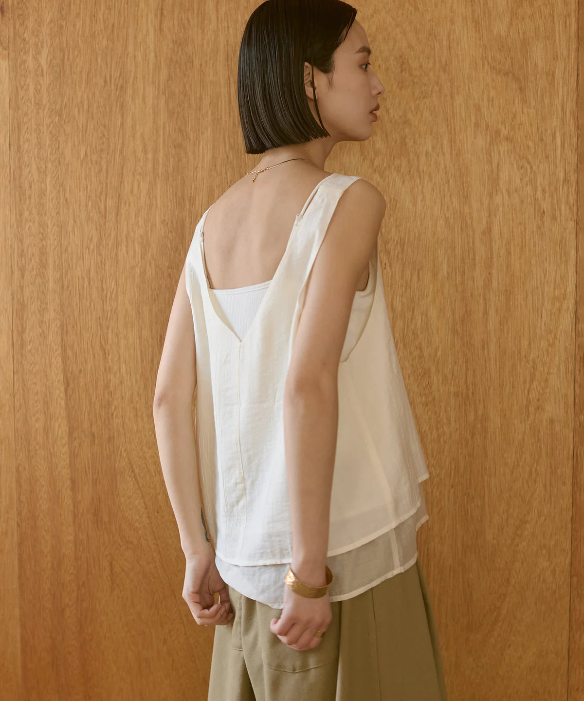 Washer Satin Loose Tank Top