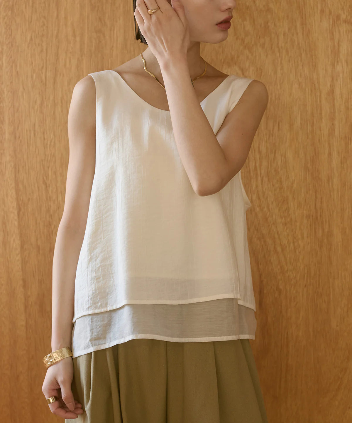 Washer Satin Loose Tank Top