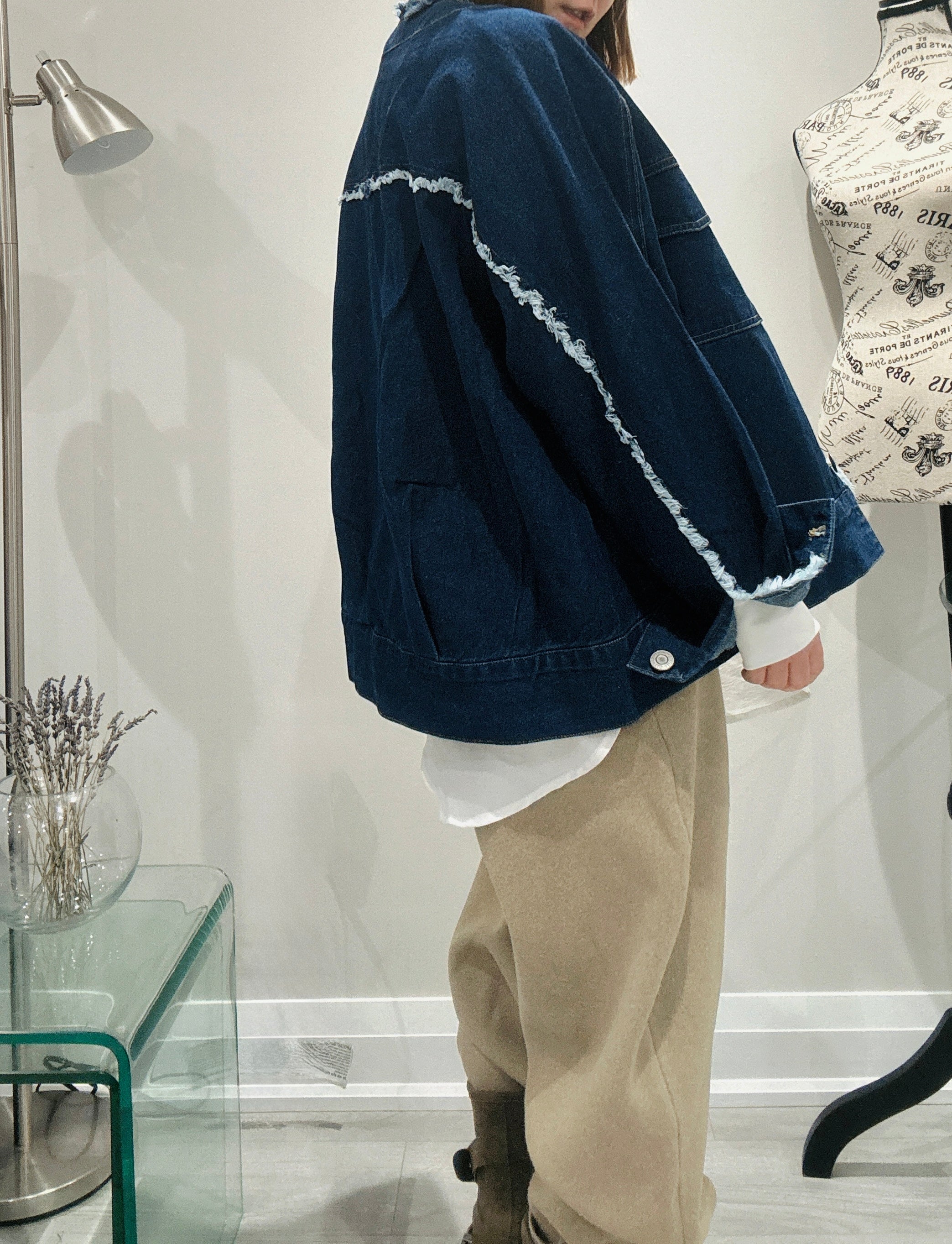 Fringe denim jacket